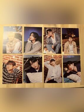 Set of 8 official Ateez postcard photos - OT8 - San, Mingi, Seonghwa